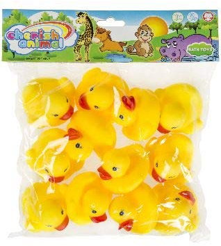 Schnooridoo 12 x Bade Ente, Badeente, je ca. 5cm, Quietsche-Entchen, Quietsch-Enten Badewanne
