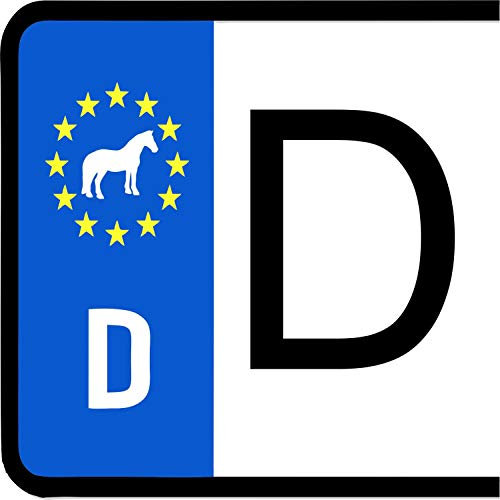 SUPERSTICKI 3X Pferd Horse Ca 20mm/2cm Kennzeichen Auto Aufkleber Nummernschild Tuning Spruch Fun Lustig aus Hochleistungsfolie Aufkleber Autoaufkleber Tuningaufkleber Hochleistungsfolie für