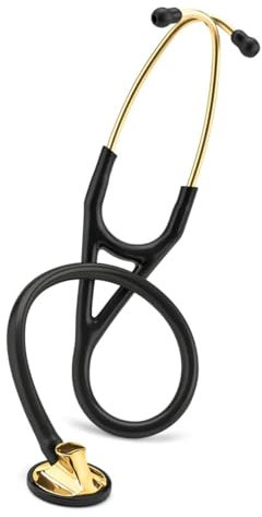 3M™ Littmann® Master Cardiology™ Stethoskop mit Kostenlos Lasergravur (Schwarz - Messing 2175)
