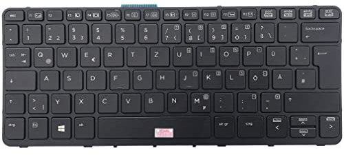HT-ImEx - Tastiera tedesca - con illuminazione - Compatibile con HP Pro x2 612 G1 Tablet, HP 612 Tablet, HP P/N: 766641-041