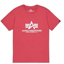 Alpha Industries Herren Basic Für T-Shirt, Dunkel Rot, M EU