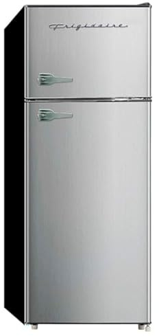 Frigidaire, 2 Door Apartment Size Refrigerator/Freezer Combo, 7.5 cu ft, Platinum Series, Stainless, 23 D x 21.5 W x 55.5 H