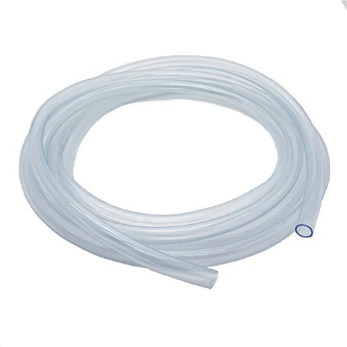 Tubo del carburante, diametro interno 6 mm diametro esterno 9 mm, 2 m, tubo in PVC, tubo per benzina, tubo dell'olio, tubo dell'acqua, 1 pezzo, blu trasparente