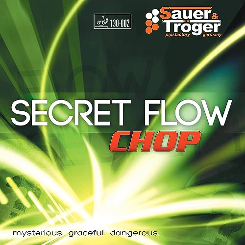 Tischtennis Offensiv Belag | Kontrolliert | Rot, Schwarz | 1,0 1,5 1,8 2,1 | Secret Flow Chop | Sauer & Tröger