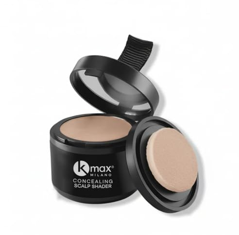 KMAX Mini Scalp Shader haarpuder männer und frauen Hellbraun, Hairline Powder e haarmascara zum abdecken von lichtem haar, ansatzpuder gegen graue haare - 4g