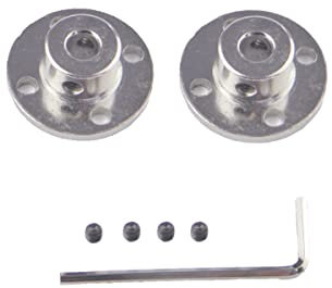 CHACNS Connettore motore per parti fai da te Diametro esterno 10mm Diametro interno 6mm Albero accoppiatore Connettore accoppiatore argento 2PCS