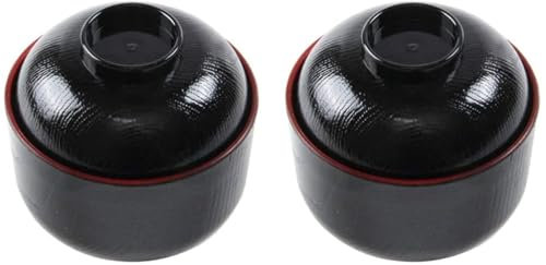 2pcs Japanese Melamine Miso Soup Bowls with Lid Ramen Bowls Small Rice Bowls Serving Bowls Noodle Bowls