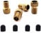 Brass Presta Valve Adaptor (Pack of 4) - Convert Presta to Schrader for Bikes and Cars - Inflate Tire Using Standard Pump or Air Compressor