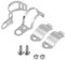 Motorrad Modifizierte Blinkerhalterung, Blinker Gabelhalterung 2 Stück Blinker Stahlblech Halterung Passend für 3045mm Roller Vordergabel(Silber)