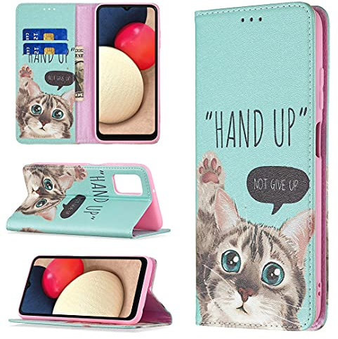 nancencen Kompatibel mit iPhone 7 / iPhone 8 / iPhone SE 2020 Handyhülle, Anti-Fall mit Voller Abdeckung Handyhülle (2Kartenfach) Standfunktion Flip Cover Schutzhülle - Kätzchen