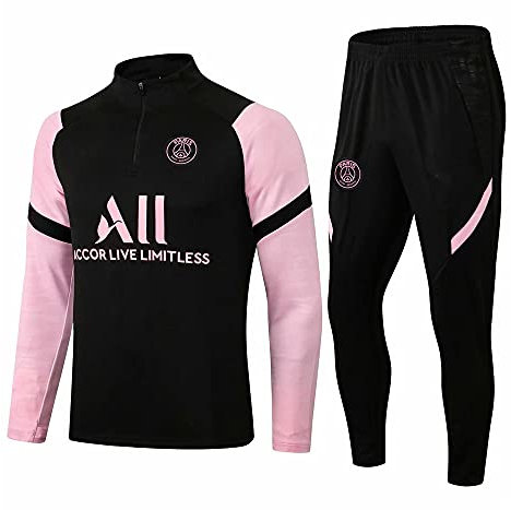 WDDWYHLL Survêtement de football à manches longues respirant pour homme, respirant, pour la course, pour enfant, Rose, S