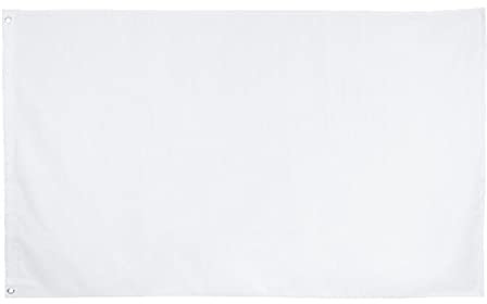 Stormflag Drapeau blanc DIY 90x150cm Drapeau Unicolore Blanc 3x5ft polyester 90g avec œillets et Double couture