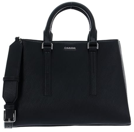 Calvin Klein CK ELEVATED TOTE MD SAFFIANO, Black