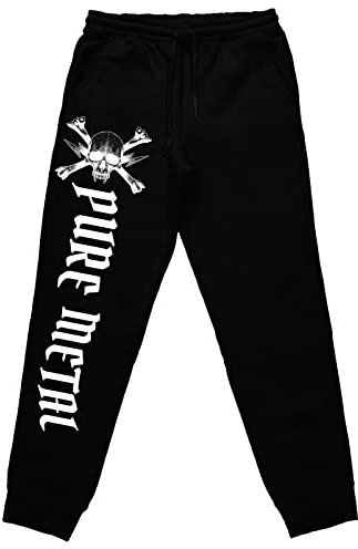 Pure Metal Musikfan Festival lustige Jogginghose mit Statement, Farbe: Schwarz, Größe: XXXXL