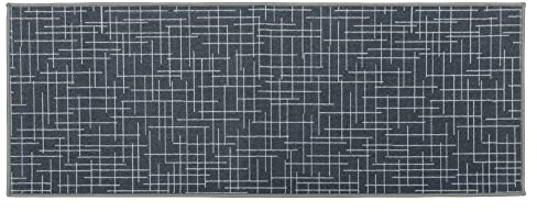 JVL Savio Machine Washable Runner Mat, 57 x 150 cm, Grey, One Size (07-137GY)