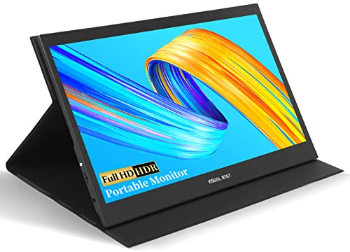Visual Beat Monitor portatile USB di tipo C da 13,3, 1080P FHD, IPS, 100% DCI-P3, schermo esterno con Smart Cover Premium Dual Speaker per Xbox, PS4, Switch, laptop, PC, telefono, superficie..