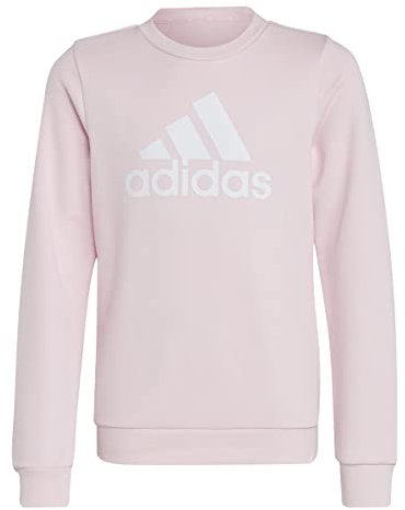 adidas Fille Essentials Big Logo Cotton Sweatshirt, Clear Pink/White, 11-12 Years
