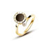 Bysonglezai Ring Damen Ringe Herren Frauen Geschenk Klassische Schwarze Scheibe Römische Ziffer Offene Ringe Gothic Mädchen Mode Party Luxus Ringe Für Frau Resizable Rose