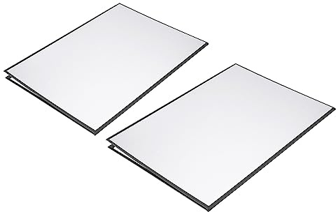 YOKIVE 2Pcs Photography Cardboard Reflector, Folding Light Board Diffuser Background | for Product Studio Photo Shooting (Silver/White/Black, 11x8)