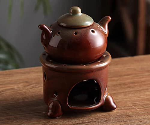 Wax Burner,Essential Oil Burner/Aroma Diffuser Candle Melts Warmer,Retro Candle Essential Oils Burner Creative Ceramic Teapot Aromatherapy Oil Lamp Fragrance Burners for Home Decor (Color : Style2) (