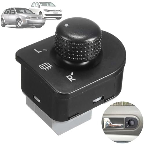 Twowinds - Interruptor Retrovisor 1J1959565F Compatible con VW Jetta Golf 4 Passat (1998-2004) New Beetle (1998-2006) - Puerta Delantera Izquierda (lado conductor) - Mando Espejo Lateral