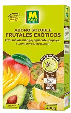 Peyca Abono Soluble para frutales exoticos (Kiwi, melón, Mango, Papaya, Aguacate..) 400g - Masso. Efecto inmediato, floracion y fructificacion.