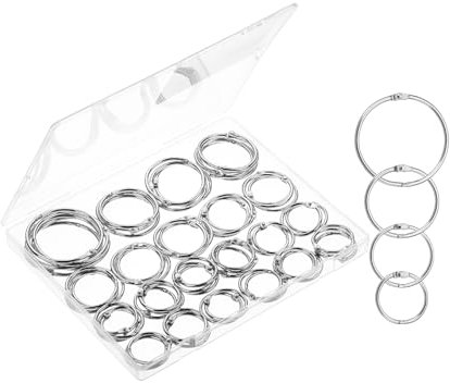 Mr. Pen- Loose Leaf Binder Ring, 60 Pack, 4 Sizes, Silver Binder Rings, Book Rings, Metal Rings for Index Cards, Rings for Flash Cards, Index Card Rings, Paper Rings, Small Binder Ring, Book Ring