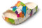 JOMIX Tongs Femme Imprimé Chaussons d'été en Caoutchouc Claquettes Femme pour Maison Douche Piscine Plage (Graffiti, 38-39)
