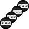 Hicsticayt 4 Stück Nabenkappen, kompatibel mit BBS 3D-Logo, Abdeckung, Emblem, Radkappe, Dekoration, Aufkleber, Radkappen, Kappen, Zubehör, Schwarz