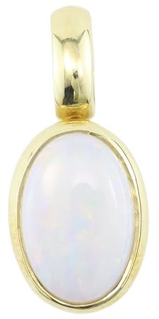 Miamar 1129218 Damen Anhänger 14 Karat (585) Gelbgold Gold weiß Opal