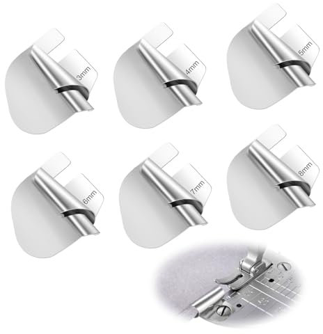 4 Accessoires Couture pour Machines à Coudre Pied Presseur Ourlet Roulé, D'Ourlet Roulé à Coudre,pour Machines à Coudre Pied-de-biche,Accessoires Couture, Domestique et Commercial Coudre