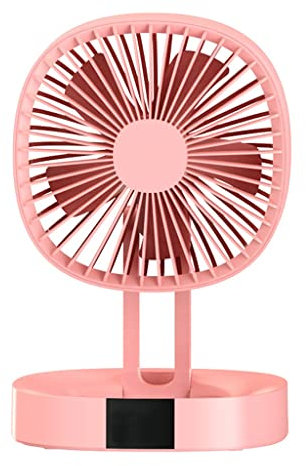 ANAIUCY Folding Fan Home Student Dormitory Mini Small Fan Desktop Mute Office Table Ceiling Fan Floor Portable Portable Small Usb Mini Fan (Color : Pink)
