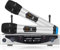 YGiTK Microfono Wireless UHF 2 Canali Professionale, Doppia Antenna per Karaoke/Feste/Conferenza/DJ, Distanza 80m, Design Metallico