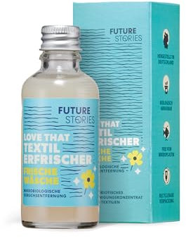 Future Stories Textilerfrischer, 50 ml Lösung für 1 L Wasser, Refresh-Spray, Geruchsentferner, Frische Wäsche