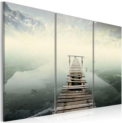 KunstLoft Wandbild 'Weg ohne Wiederkehr - Triptychon' 120x80cm | Kunstdruck auf Leinwand