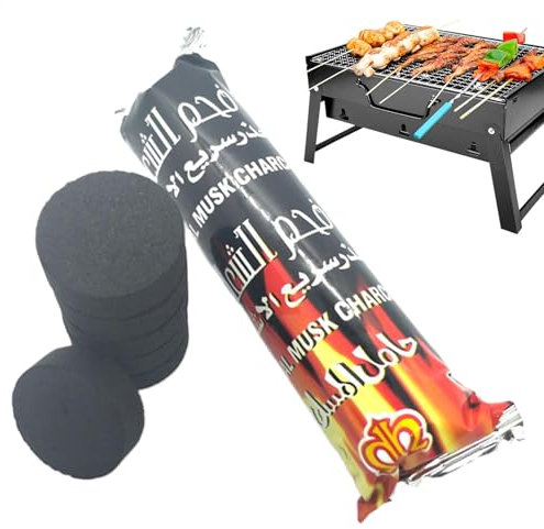 gafdu Obstholzkohle, Holzkohle für Grill - Schnell brennende Grillkohle - Holzkohle aus Fruchtholzstücken, Grillkohle mit geringem Aschegehalt, Holzkohlebriketts, leicht anzuzünden, länger und