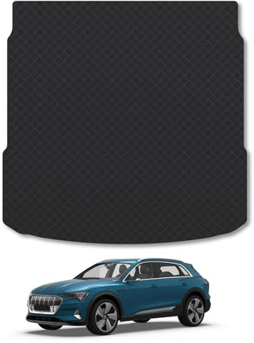 Rubber Boot Liner Compatible with Audi e-Tron (2018+) Tailored Fit Heavy-Duty Premium 3mm Rubber Protector Boot Mat, Anti-Slip, Durable and Waterproof Custom Fit Dog Friendly Car Mat Co