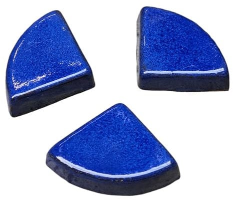 Teramico Untersetzer Füße für Blumentöpfe/Pflanzgefäße Blau Anthrazit Weiß Steinzeug glasiert -absolut frostfest- (Royal Blau, 3er)