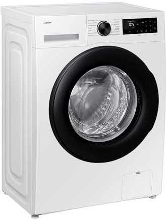 Samsung WW90DG5G34AEEG Waschmaschine WW5100D SLIM, 9 kg, EEK: A (-10%), Nur 48 cm tief, Dampfprogramm, AI Energy Mode, Ecobubble, WiFi, Mikroplastik-Programm, AI Wash, SuperSpeed 39 Min., Weiß