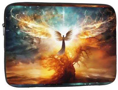 Magic Tree Wings gemusterte Laptop-Hülle, 25,4 cm (10 Zoll), stoßfest, für schlanke Notebook-Computertasche, Aktentasche