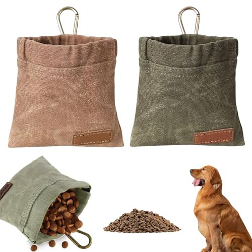 SOGHO Hunde Leckerlitasche,2 Stück 12cm*12cm Leckerlitasche Für Hunde,Futterbeutel,Leckerlibeutel Für Hunde,Leckerlitasche,Futterbeutel Hund Leckerli-Taschen Für Welpen Zum Hundetraining