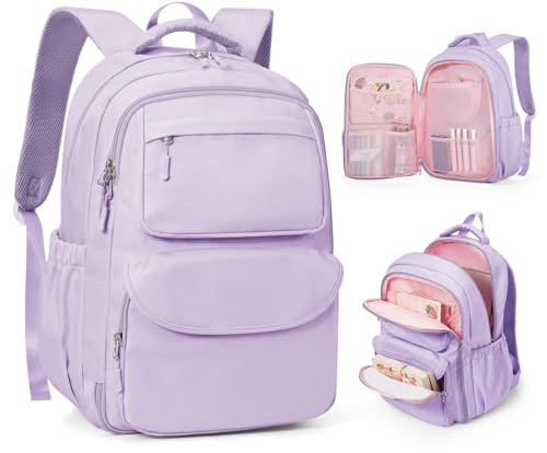 coofay Schulrucksack Teenager Rucksack Mädchen Schulranzen Mädchen 5.Klasse Schultasche Rucksäcke School Bag Schultaschen