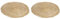Tradineur - Pack de 2 salvamanteles Redondos de Mimbre, Reutilizables, Mantel Individual, Alfombrilla de Mesa, Protector, Cocina (Color Natural - Ø 35 cm)