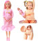 Yaoliucp Poupée Maman Enceinte, ABS Plastique Jouet mère Enceinte avec bébé poupée créative avec Un bébé dans Son Ventre pour Les Enfants Gift, Style 2
