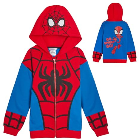 Bambini Spidey e i suoi incredibili amici felpa con cappuccio vestire giacche con zip Miles Morales Ghost Spider o Spidey