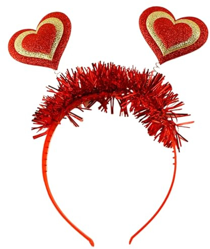 Javoryxh Valentinstag-Haarband, Halloween, Kopfschmuck für Maskeraden, Make-up, Party, Maskeraden, Herz