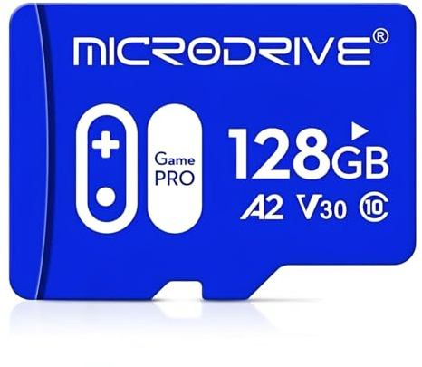 Tarjeta MicroSDXC UHS-I U3 V30 A2 128 GB - Edición Game Pro Alta Velocidad 100MB/s - Memoria Compatible con Nintendo Switch OLED/Lite, Steam Deck, GoPro 4K, Tablet Android y Móvil.