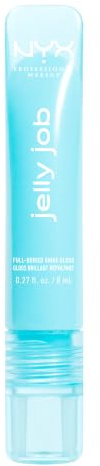 NYX Professional Makeup Lip Gloss, Plumping Peptide Formula, Jelly Frost | High-Shine Plumping Lip Gloss with Peptide Complex & Cherry Oil for Glassy, Non-Sticky Volume
