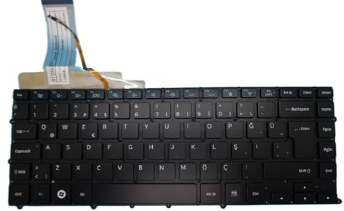 QWCOZSY Laptop parts Laptop Keyboard For Samsung NP900X4B NP900X4C NP900X4D 900X4B 900X4C 900X4D BA59-03596D With Backlit Black(Turkey TR)