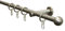 GARDINIA Gardinenstangen-Set Ball, Komplettstilgarnitur inkl. Befestigungsmaterial, Länge 160 cm, Metall, Edelstahl-Optik